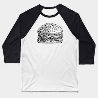 Vector Cheeseburger Baseball T-Shirt